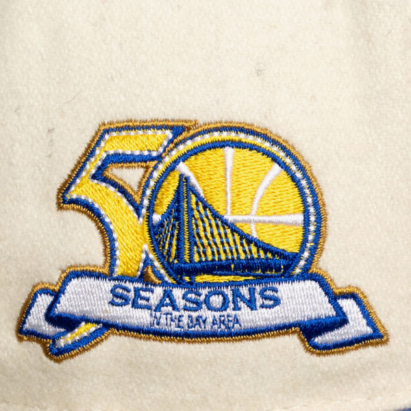 Бейсболка Unisex Golden State Warriors Mitchell & Ness Cream Cream Team Pro