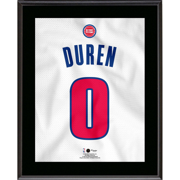 Jalen Duren Detroit Pistons Fanatics Authentic 10.5 x 13 Jersey Number Sublimated Player Plaque