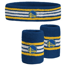 PRO Compression Royal Golden State Warriors Team Stripe 3-Pack Headband and Wristbands Combo Set