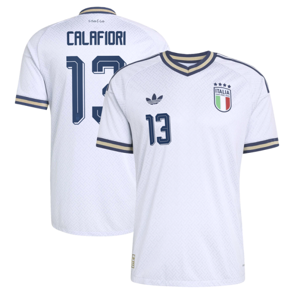 Джерси Riccardo Calafiori Italy National Team adidas 2026 Away On-Field Authentic - Light Blue