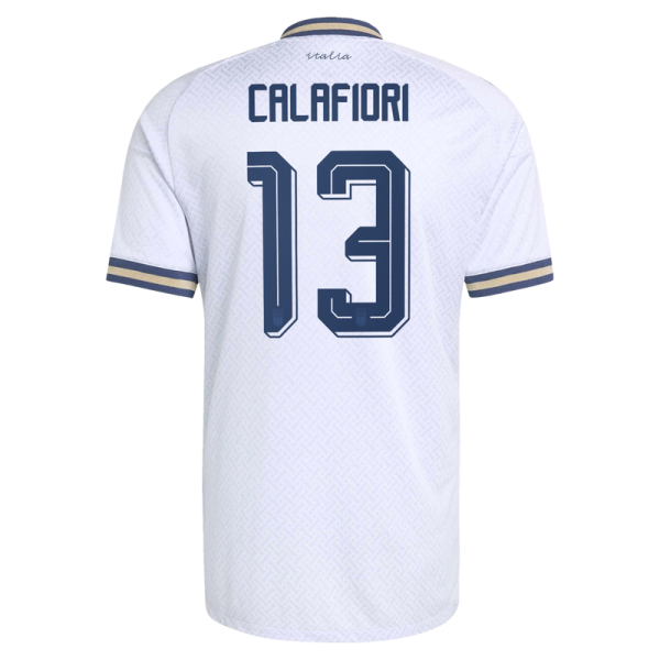 Джерси Riccardo Calafiori Italy National Team adidas 2026 Away On-Field Authentic - Light Blue
