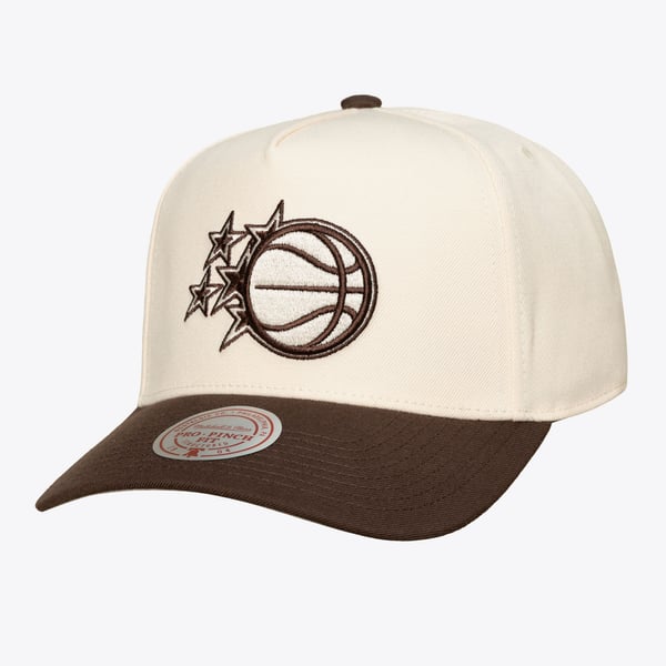 Бейсболка Orlando Magic Mitchell & Ness Cream Brown and Cream Pro Pinch