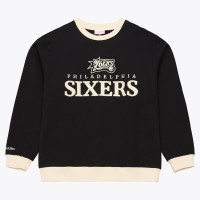 Свитшот Philadelphia 76ers Mitchell & Ness Black Cookies & Cream Fleece