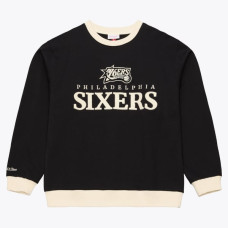 Свитшот Philadelphia 76ers Mitchell & Ness Black Cookies & Cream Fleece