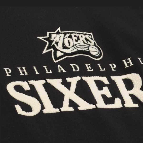 Свитшот Philadelphia 76ers Mitchell & Ness Black Cookies & Cream Fleece