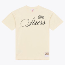 Футболка Philadelphia 76ers Mitchell & Ness Cream Hardwood Classics Cookies & Cream