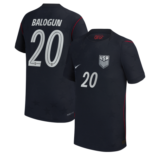 Подростковая Folarin Balogun USMNT Nike 2026 Away Match Authentic Jersey - Blue