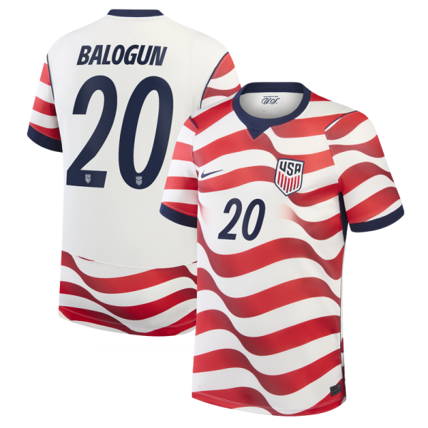 Folarin Balogun USMNT Nike 2026 Home Stadium Replica Jersey - White