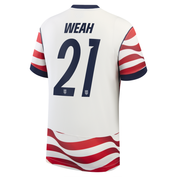 Timothy Weah USMNT Nike 2026 Home Stadium Replica Jersey - White