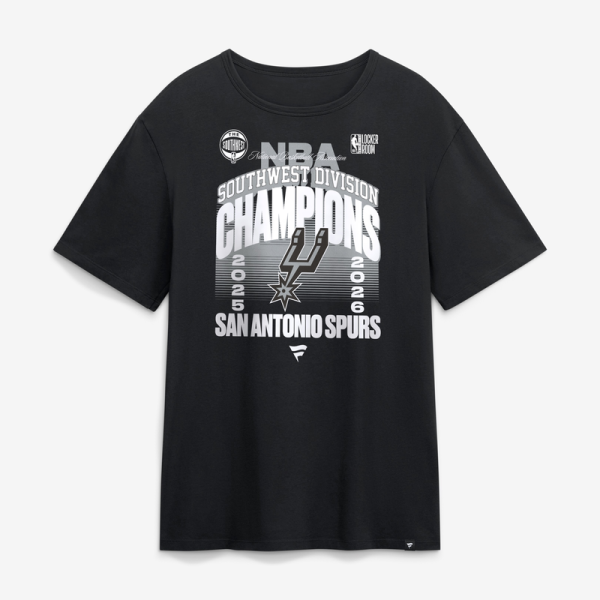Футболка San Antonio Spurs Black 2026 Southwest Division Champions Locker Room