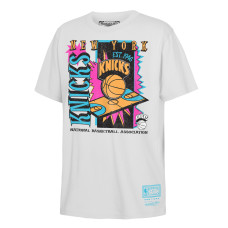 Подростковая New York Knicks Mitchell & Ness White Neon Court Shock T-Shirt