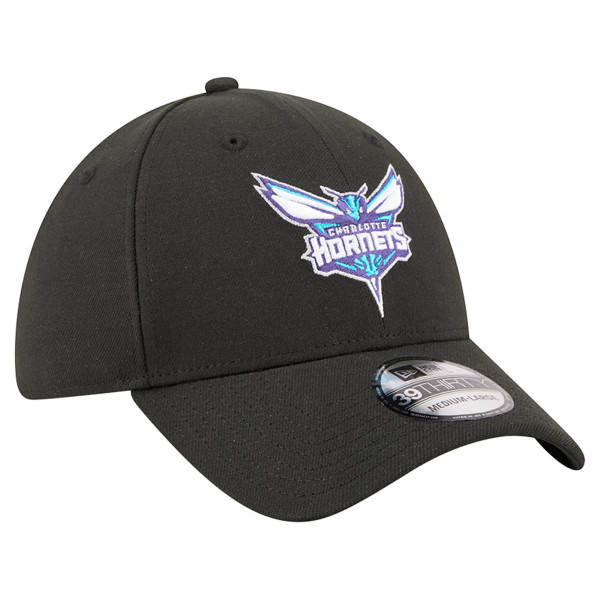 Бейсболка Charlotte Hornets New Era Black 39THIRTY