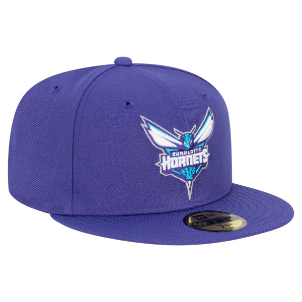 Бейсболка Charlotte Hornets New Era Purple Team 59FIFTY