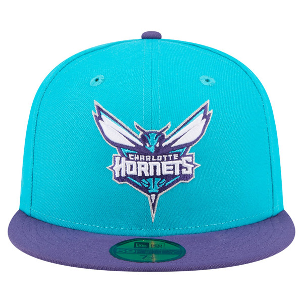 Бейсболка Charlotte Hornets New Era Teal Two-Tone 59FIFTY