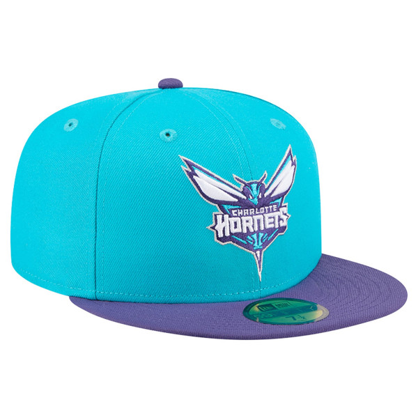 Бейсболка Charlotte Hornets New Era Teal Two-Tone 59FIFTY