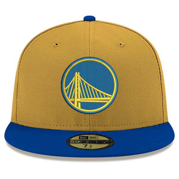Бейсболка Golden State Warriors New Era Gold Two-Tone 59FIFTY