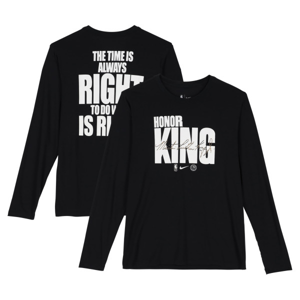 Philadelphia 76ers Fanatics Authentic Team-Issued Black 'MLK' Long Sleeve T-Shirt from the 2025-26 NBA Season