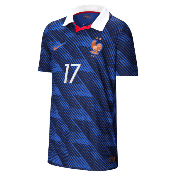 Подростковая William Saliba France National Team Nike 2026 Home Match Authentic Jersey - Blue