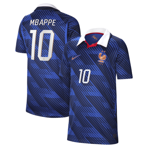 Подростковая Kylian Mbappé France National Team Nike 2026 Home Stadium Replica Jersey - Blue