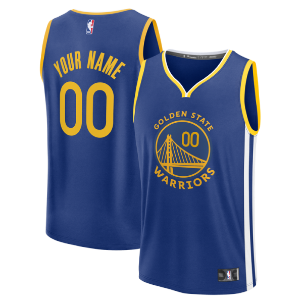 Именная джерси Golden State Warriors Fanatics Royal Fast Break - Icon Edition