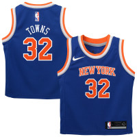 Джерси для дошкольника New York Knicks Karl-Anthony Towns Nike Blue Replica Swingman - Icon Edition