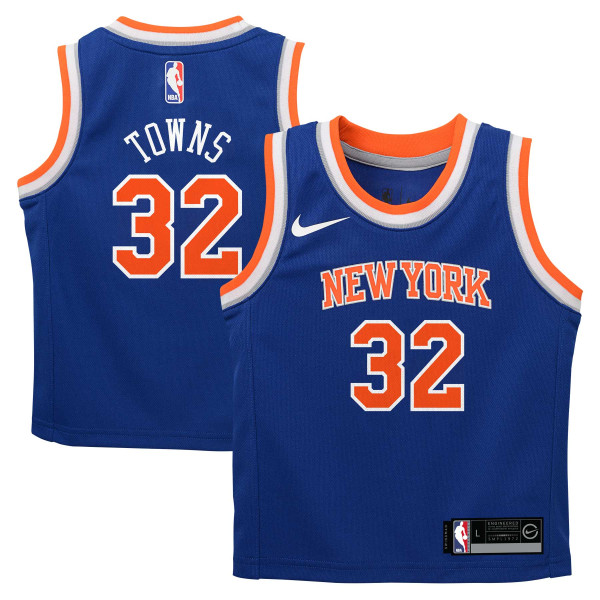 Детская New York Knicks Karl-Anthony Towns Nike Blue Replica Swingman Jersey - Icon Edition