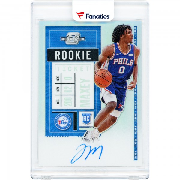 Tyrese Maxey Philadelphia 76ers Autographed 2020-21 Panini Contenders Optics Rookie Ticket #120 Rookie Card