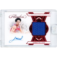 Jared McCain Philadelphia 76ers Autographed 2024-25 Panini Flawless Ruby #FPA-JMP #6/15 Rookie Card
