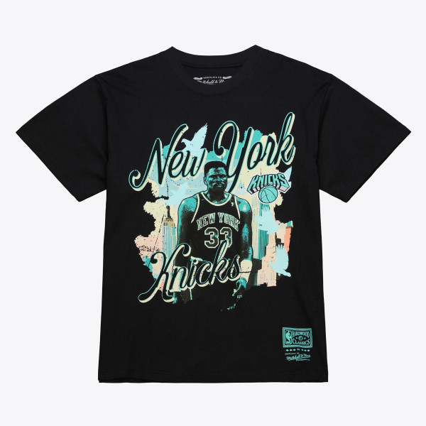 Футболка New York Knicks Patrick Ewing Mitchell & Ness Black In the City