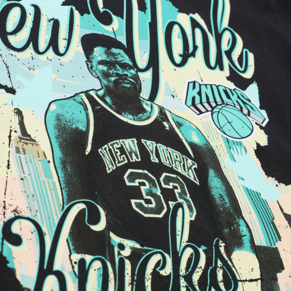 Футболка New York Knicks Patrick Ewing Mitchell & Ness Black In the City