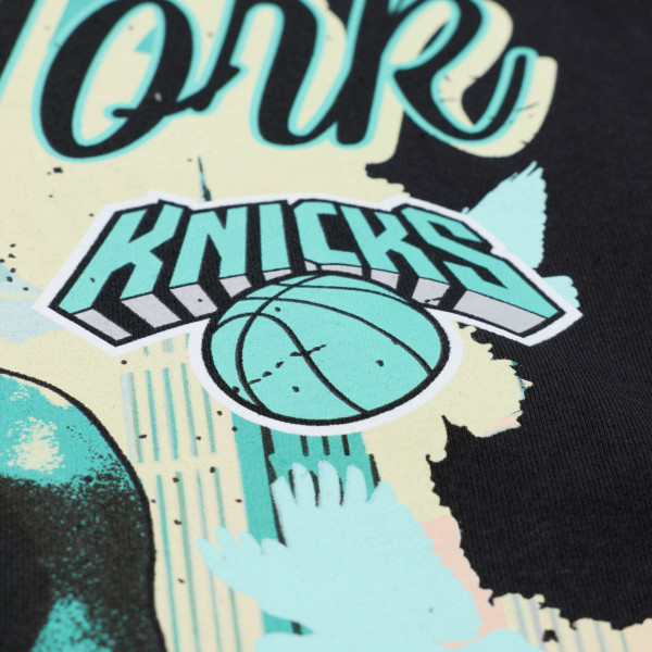 Футболка New York Knicks Patrick Ewing Mitchell & Ness Black In the City