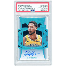 Карточка Klay Thompson Golden State Warriors Autographed 2024-25 Panini Eminence Elegant Marks Platinum #EM-KLA #1/1 PSA Authenticated Auto 10