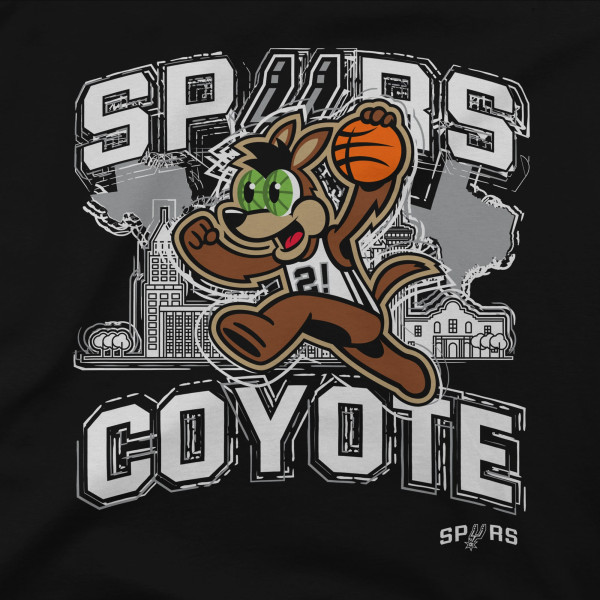 Подростковая San Antonio Spurs Stadium Essentials Black Mascot City Elementized T-Shirt