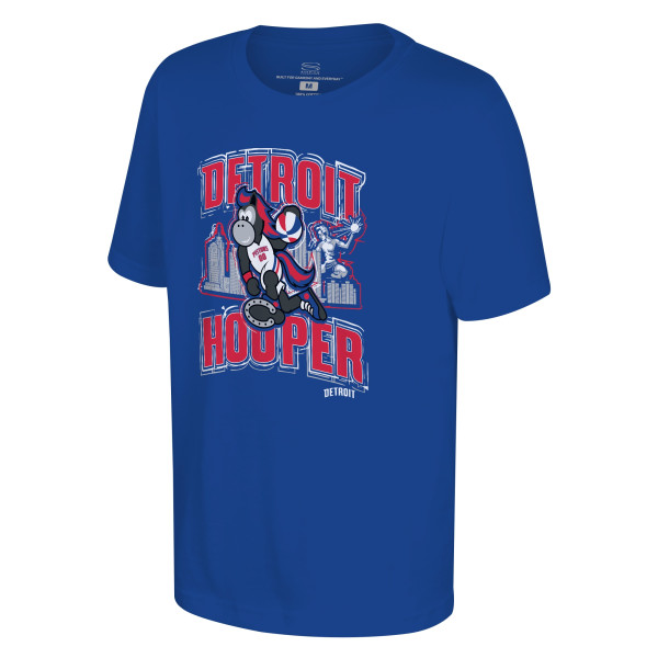 Подростковая Detroit Pistons Stadium Essentials Blue Mascot City Elementized T-Shirt