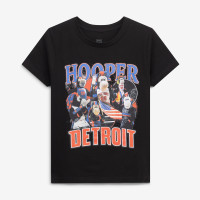 Подростковая Detroit Pistons Stadium Essentials Black Mascot Crossroads T-Shirt