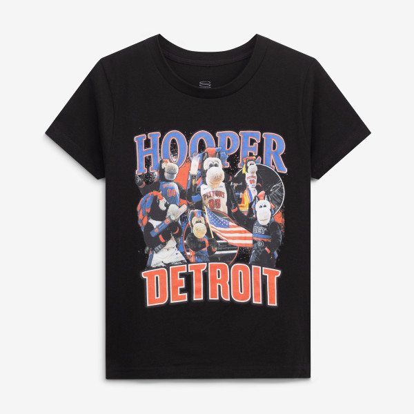 Подростковая Detroit Pistons Stadium Essentials Black Mascot Crossroads T-Shirt