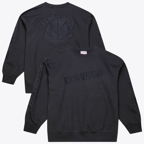 Свитшот Golden State Warriors Mitchell & Ness Black Phantom Fleece