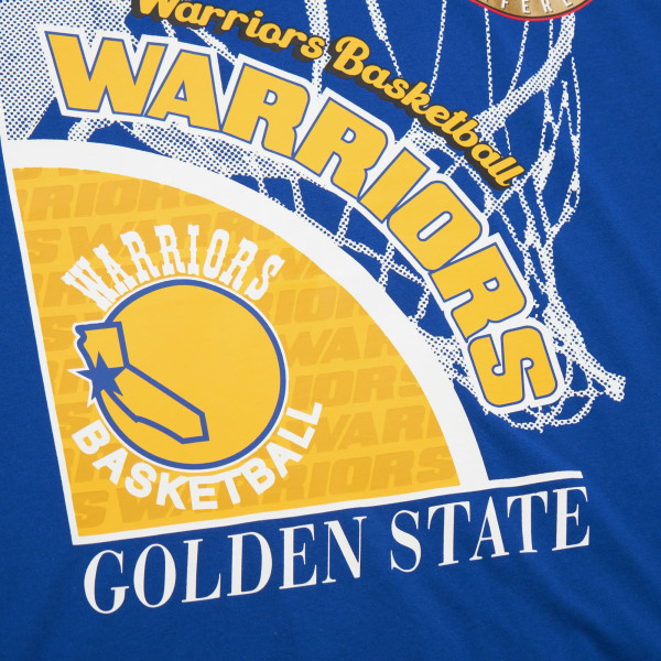 Футболка Golden State Warriors Mitchell & Ness Royal Hardwood Classics Logo Blast