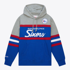 Толстовка Philadelphia 76ers Mitchell & Ness Royal Fleece Head Coach