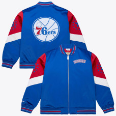 Куртка Philadelphia 76ers Mitchell & Ness Royal Throw It Back Heavyweight Satin Full-Zip