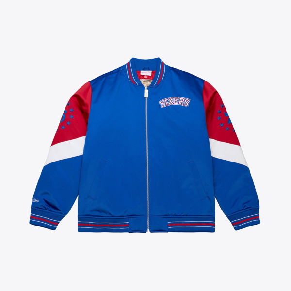 Куртка Philadelphia 76ers Mitchell & Ness Royal Throw It Back Heavyweight Satin Full-Zip
