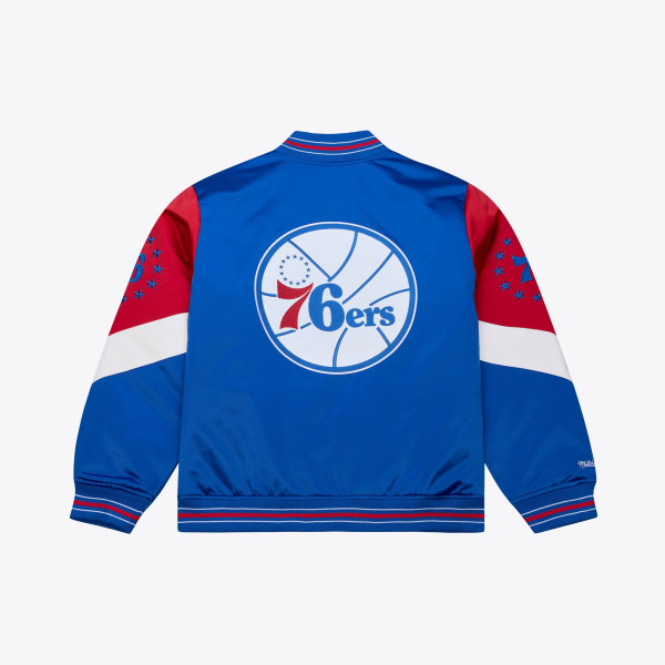 Куртка Philadelphia 76ers Mitchell & Ness Royal Throw It Back Heavyweight Satin Full-Zip