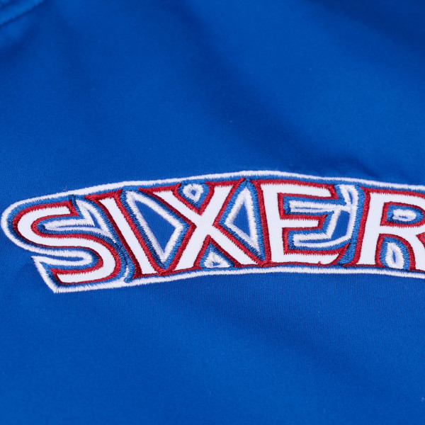 Куртка Philadelphia 76ers Mitchell & Ness Royal Throw It Back Heavyweight Satin Full-Zip
