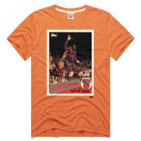 Футболка Unisex New York Knicks Patrick Ewing Homage Orange Topps Trading Card Tri-Blend