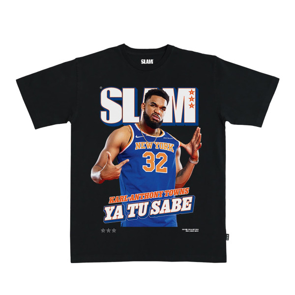 Футболка Unisex New York Knicks Karl-Anthony Towns SLAM Black Cover