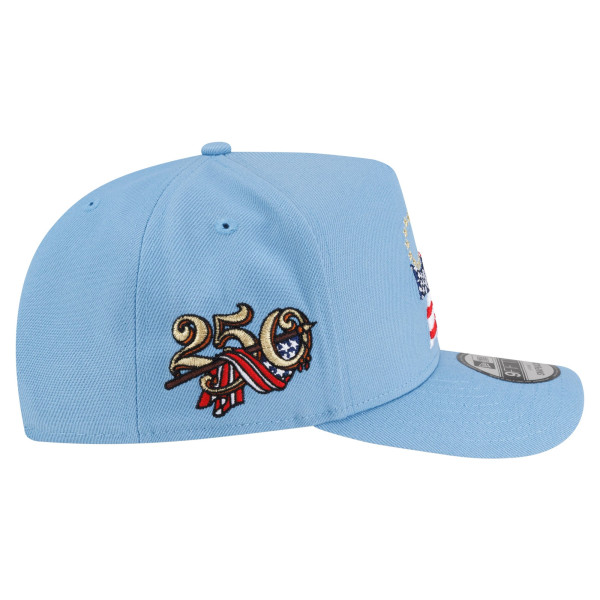 Бейсболка Philadelphia 76ers New Era Powder Blue America's 250th 9FIFTY A-Frame