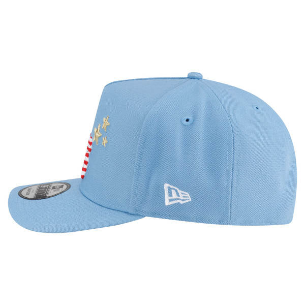 Бейсболка Philadelphia 76ers New Era Powder Blue America's 250th 9FIFTY A-Frame