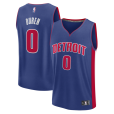 Detroit Pistons Jalen Duren Fanatics Blue Fast Break Replica Jersey - Icon Edition