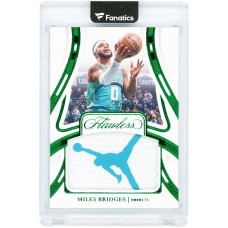 Карточка Miles Bridges Charlotte Hornets 2023-24 Panini Flawless Emerald Game-Used Jumpman Logo Dual-Color Relic #PAT-MLB #2/5