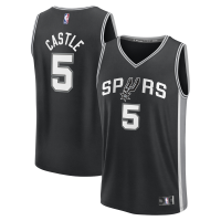 Подростковая San Antonio Spurs Stephon Castle Fanatics Black Fast Break Jersey - Icon Edition